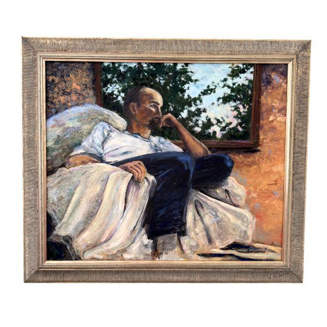 Late 20th Century Original Oil on Canvas, "Meditation", Don Zenas (American, 20th Century), Holland, Michigan For Sale - Image 16 of 16