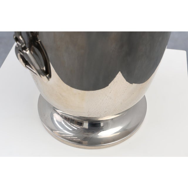 Metal Art Deco Equestrian Champagne Bucket with Stirrup Handles, France, 1930s For Sale - Image 7 of 11