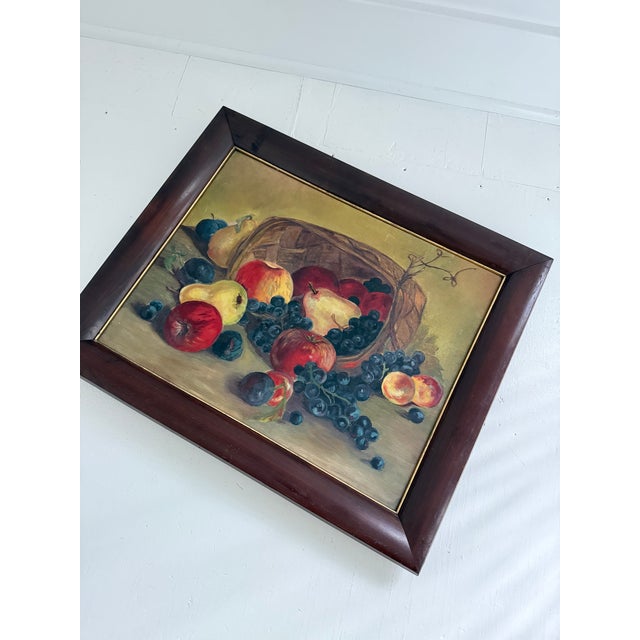 Late 19th Century Victorian Oil on Canvas Fruit Still Life - Unknown Artist For Sale - Image 4 of 7