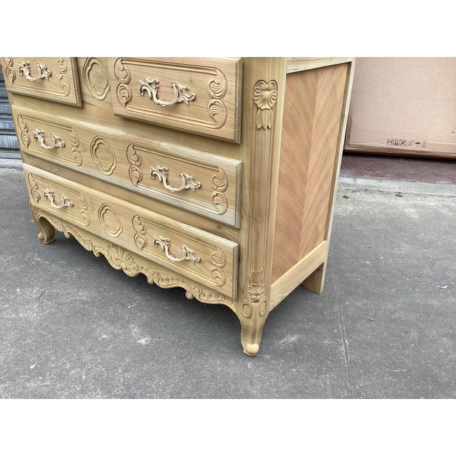 Vintage French Cherry Commode/Weathered & Sanded For Sale - Image 12 of 14