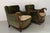 Danish Carved Lounge Chairs in Green Velvet, 1920s, Set of 2 For Sale - Image 11 of 18