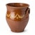 Antique French Terracotta Pitcher Pot With Hand-Painted Swag Design For Sale - Image 9 of 9