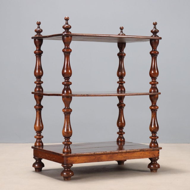 Wood 19th Century Brown Walnut Shelf For Sale - Image 7 of 8