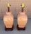 Vintage Peach Colored Asian Ginger Jar Style Table Lamps-Pair For Sale - Image 4 of 8