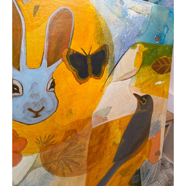 Abstract Expressionism “Printemps” a Fun Painting by LWren Walraven For Sale - Image 3 of 11