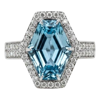 Santa Maria Aquamarine Ring, Size 7 For Sale