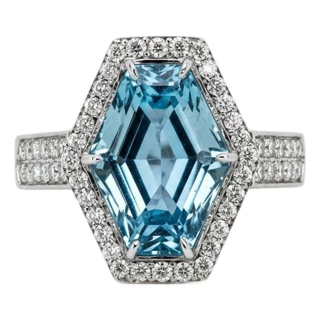 Santa Maria Aquamarine Ring, Size 7 For Sale