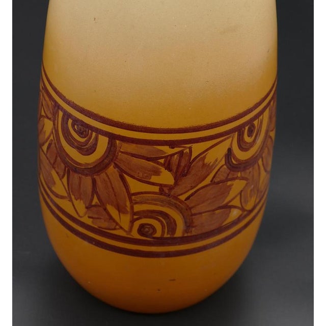 Art Deco Opaque Orange Glass Vase, France, 1920s For Sale - Image 6 of 7