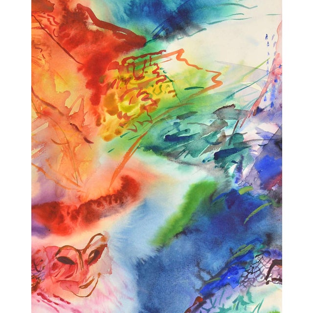 Paper Malda Muizule, Nude Masquerade Ball, 1980s, Watercolor For Sale - Image 7 of 9