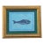 Whale Americana Folk Art Nautical Gray Blue Original Oil Painting by Cleo Plowden For Sale