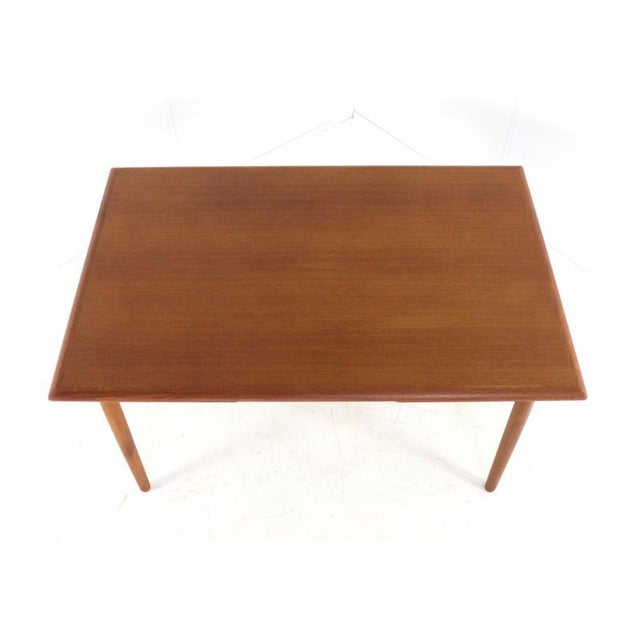 Wood Danish Extendable Rectangular Siem Dining Table For Sale - Image 7 of 16