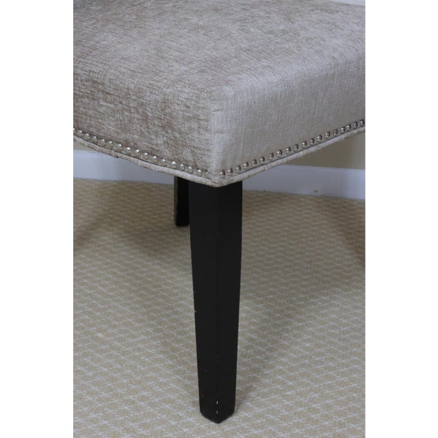 Contemporary Upholstered Accent Chair With Silver Nailhead Trim For Sale - Image 9 of 10