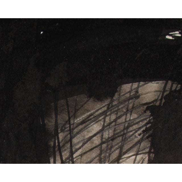 Black Abstract Ink Painting of a Figure by James L. Bruch For Sale - Image 8 of 9