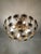 Vintage Solid Brass Palm Leaf Statement Chandelier Flush Mount Lighting Ceiling Light For Sale - Image 9 of 12