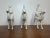 Set of 3 vintage-style white ceramic Three Wise Men riding camels. Detailed sculptural design with an elegant monochrome...
