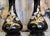 Napoleon III Lamps with Black Enameled Porcelain Stems, Set of 2 For Sale - Image 5 of 8