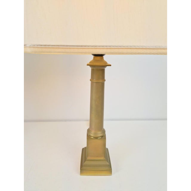 Neoclassical Empire Brass Table Lamp, France, 1960, Set of 2 For Sale - Image 4 of 17
