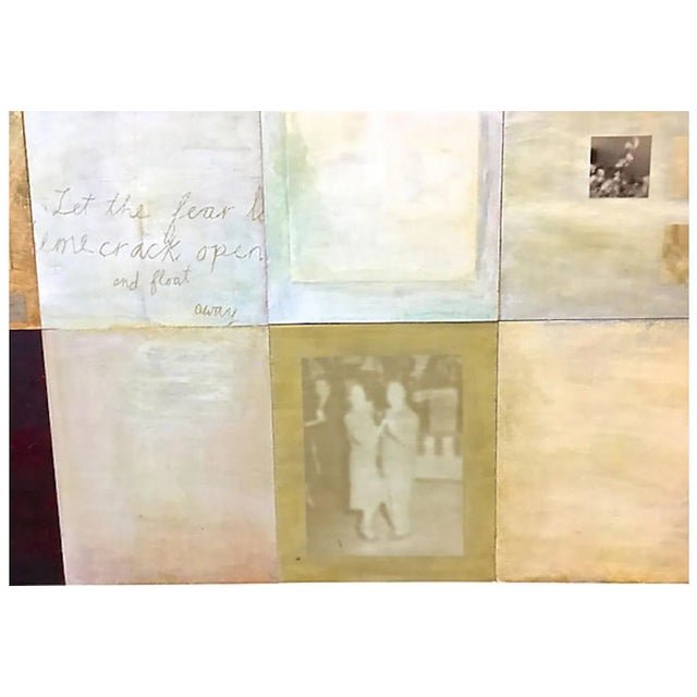 1990s "Stories" Figurative Abstract Mixed-Media Painting by Esther Solder For Sale - Image 9 of 13