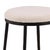 Contemporary Modern Ivory Boucle & Black Iron Bar Stool For Sale - Image 3 of 4