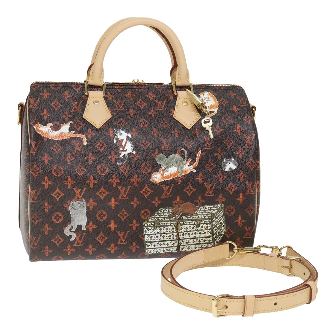 Louis Vuitton Catgram Speedy Bandouliere 30 Hand Bag Brown M44401  