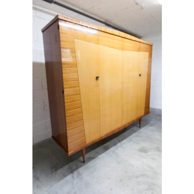 Scandinavian Wardrobe in Light Varnished Wood, 1960s For Sale - Image 12 of 18