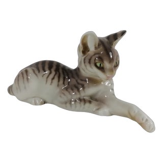Porcelain 177-9 Cat Figure from Nymphenburg, Germany, 1908 For Sale