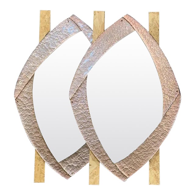 Decorative Pink Murano Glass Mirrors For Sale