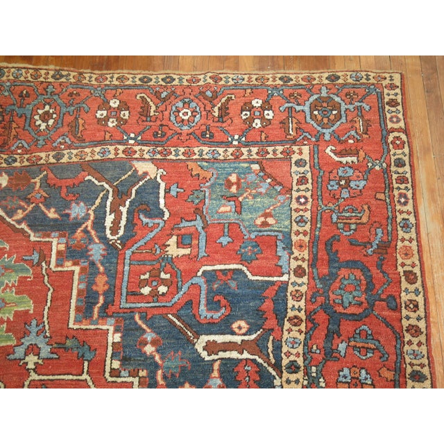 Antique Heriz Rug - 9'11" x 14'1" For Sale - Image 12 of 12