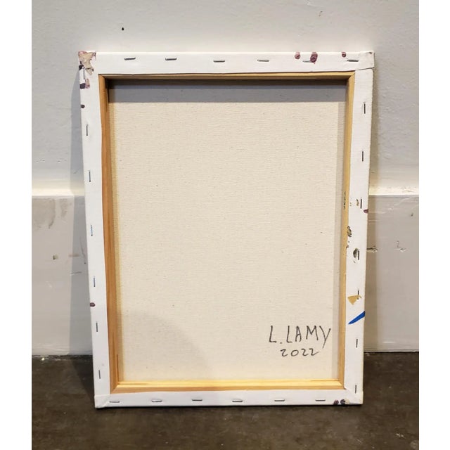 2020s Contemporary Abstract Painting by Lionel Lamy "Fake Eggs for a Fake Omelette" For Sale - Image 5 of 5