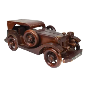 Late 20th Century Handmade Wooden 1932 Ford Car Model