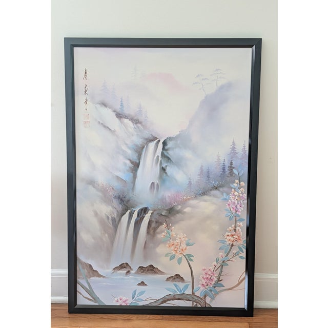 1980s 1980s Chinese Cascading Waterfall With Blossoms For Sale - Image 5 of 8