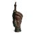 Metal Antique Old Bronze Nigeria African Edo Ife Head Sculpture For Sale - Image 7 of 8