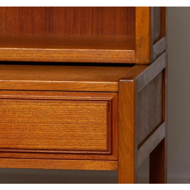 1960s Teak Drawer and Shelf Cabinet by Carl Aksel Acking for Bodafors, Sweden, 1960s For Sale - Image 5 of 13