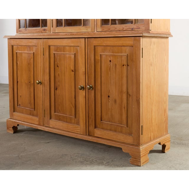 Country English Georgian Style Pine Astral Glazed Bookcase For Sale - Image 16 of 18