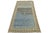 Blue 3x7 Modern Hand-Knotted Gabbeh Wool Rug - Blue & Slate Grey Minimalist Tribal For Sale - Image 8 of 8