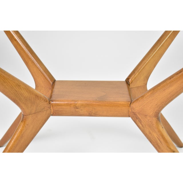 Italian Glass and Wood Coffee Table in the Style of Cesare Lacca, 1940s–50s For Sale - Image 12 of 13