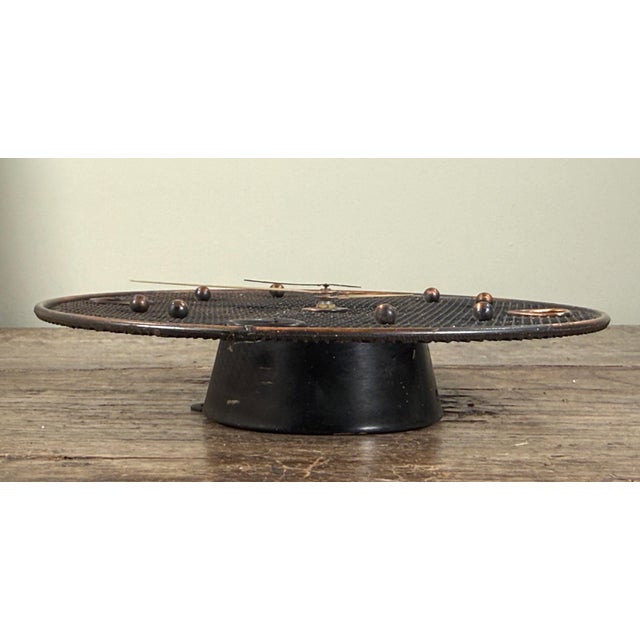 Mid Century Modern Copper Wire Mesh Wall Clock For Sale In Providence - Image 6 of 8