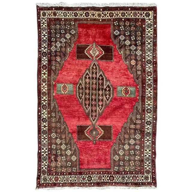 Vintage Rustic Wool Hamadan Rug, 1950s For Sale - Image 15 of 15