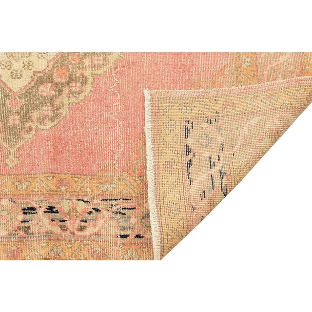 Mid 20th Century Mid 20th Century Faded Vintage Turkish Area Rug For Sale - Image 5 of 7