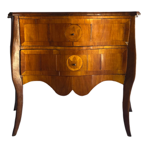 19th Century Marquetry Bombe Commode Chest