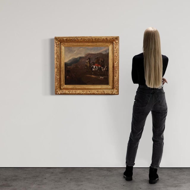 Flemish Artist, Hunting Scene, 1660, Oil on Canvas For Sale - Image 12 of 16