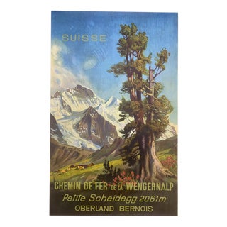 Wengernalp Railway Poster from Ernst Hodel, 1951 For Sale