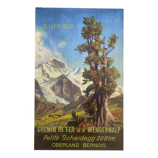 Wengernalp Railway Poster from Ernst Hodel, 1951 For Sale