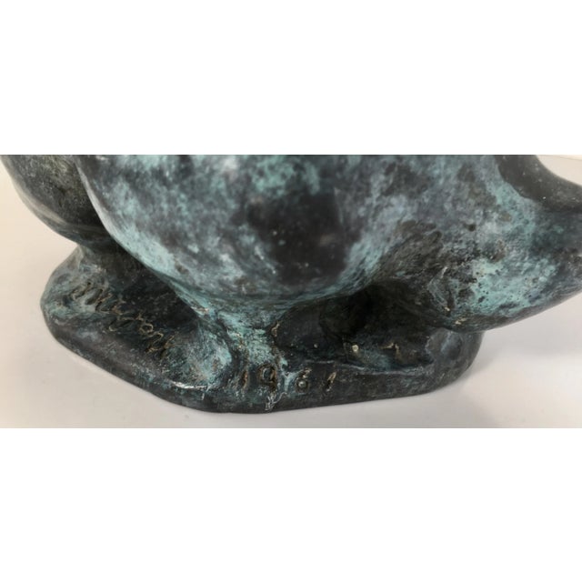 Celadon Circa 1961 Bronze Sculpture “Triton and Nereid” by Dutch Artist Nic Jonk - For Sale - Image 8 of 13