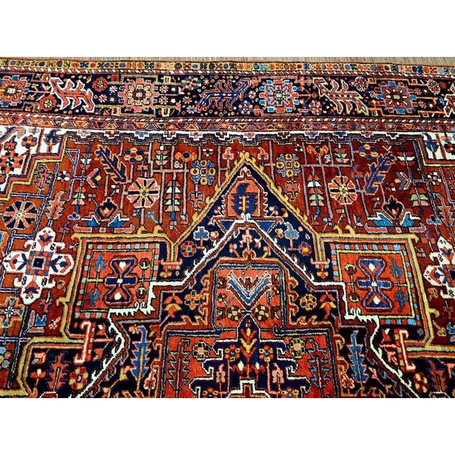 Middle Eastern Rug in Virgin Wool For Sale - Image 9 of 11