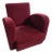 Art Deco Red Armchair For Sale