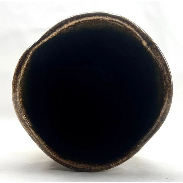 Large Art Nouveau Handmade and Hand Glazed Soliflore Vase, 1930s For Sale - Image 11 of 12