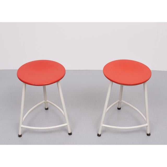 1950s Stools by Friso Kramer for Ahrend De Cirkel, Holland, 1950s, Set of 2 For Sale - Image 5 of 9