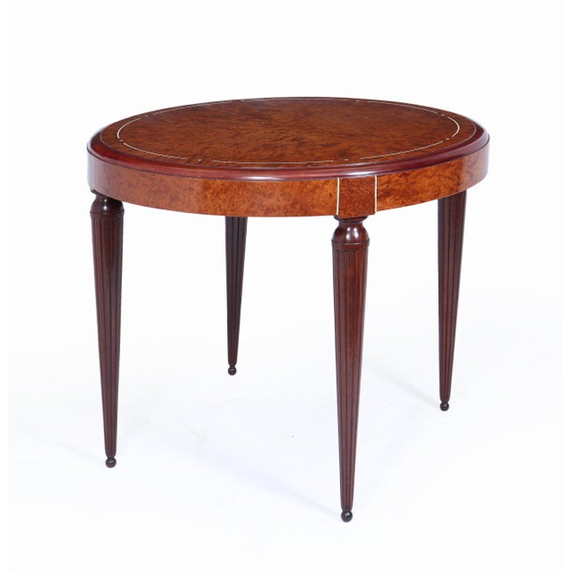 Art Deco French Burr Yew Games Table, 1925 For Sale - Image 16 of 16