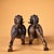 Pair of Antique Gilt Bronze Qilin Statues, Mythical Beast Figures, 1kg Each For Sale - Image 4 of 8